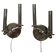 Pair of Rare Chrome Art Deco / Functionalism Wall Lamps, 1930s