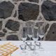 Set of 4 Octime glass flutes