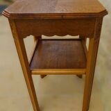 Small art deco style piece of furniture with one drawer and one shelf