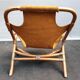 Armchair 1960 bamboo and suede leather