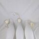Superb set of three Holmegaard white opaline glass pendant lights
