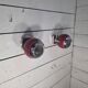 Pair of vintage chrome metal eyeball wall lights from the 70s
