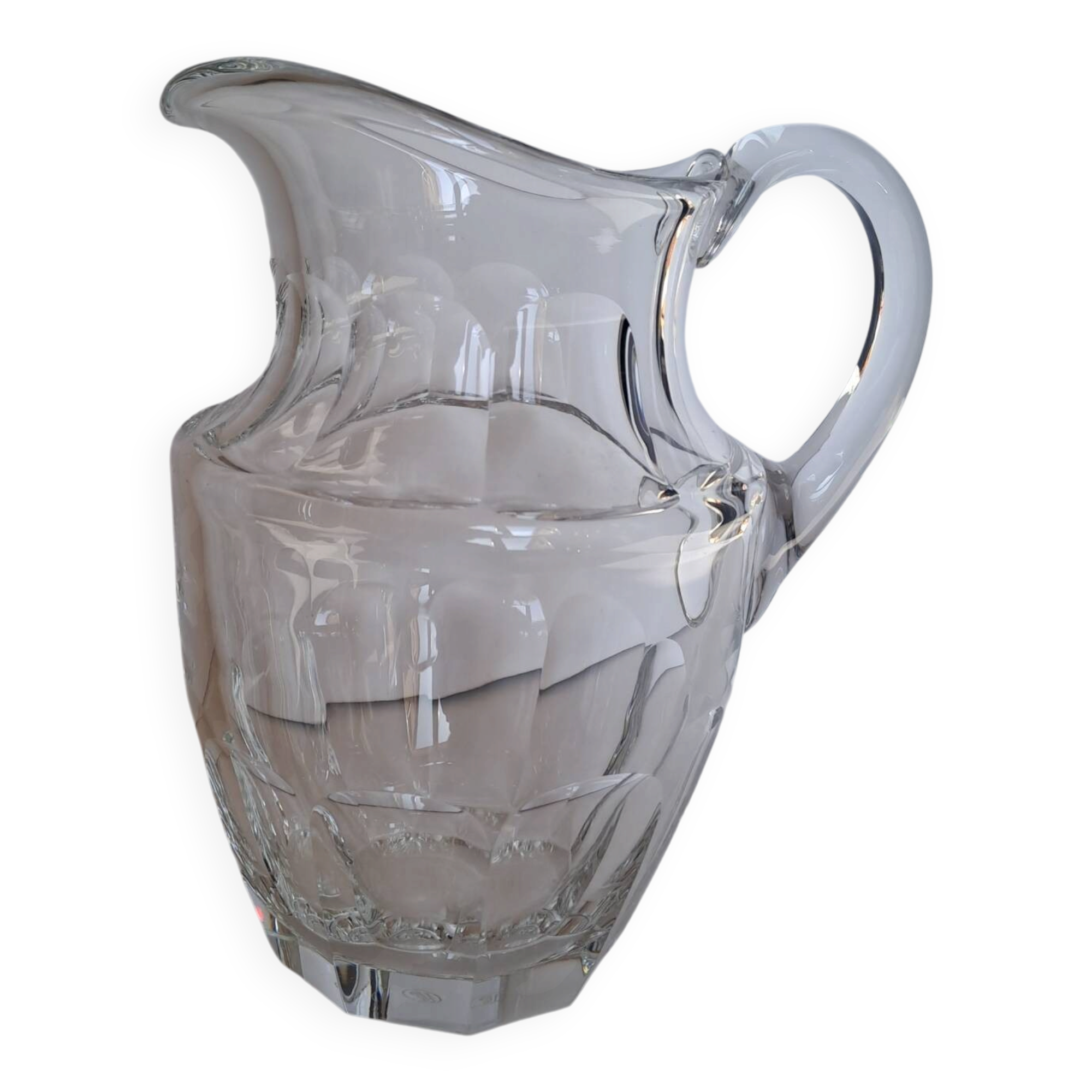 Moser signed crystal pitcher