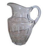 Moser signed crystal pitcher