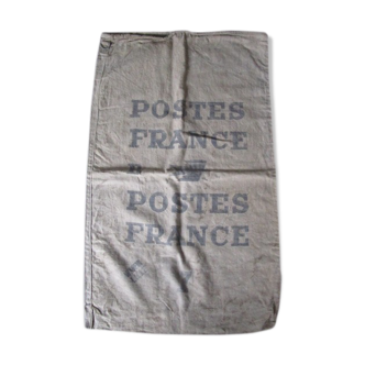 Large old burlap bag "la poste"
