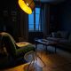 Lampadaire tripode style Matégot années 50