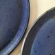 6 speckled midnight blue stoneware dinner plates