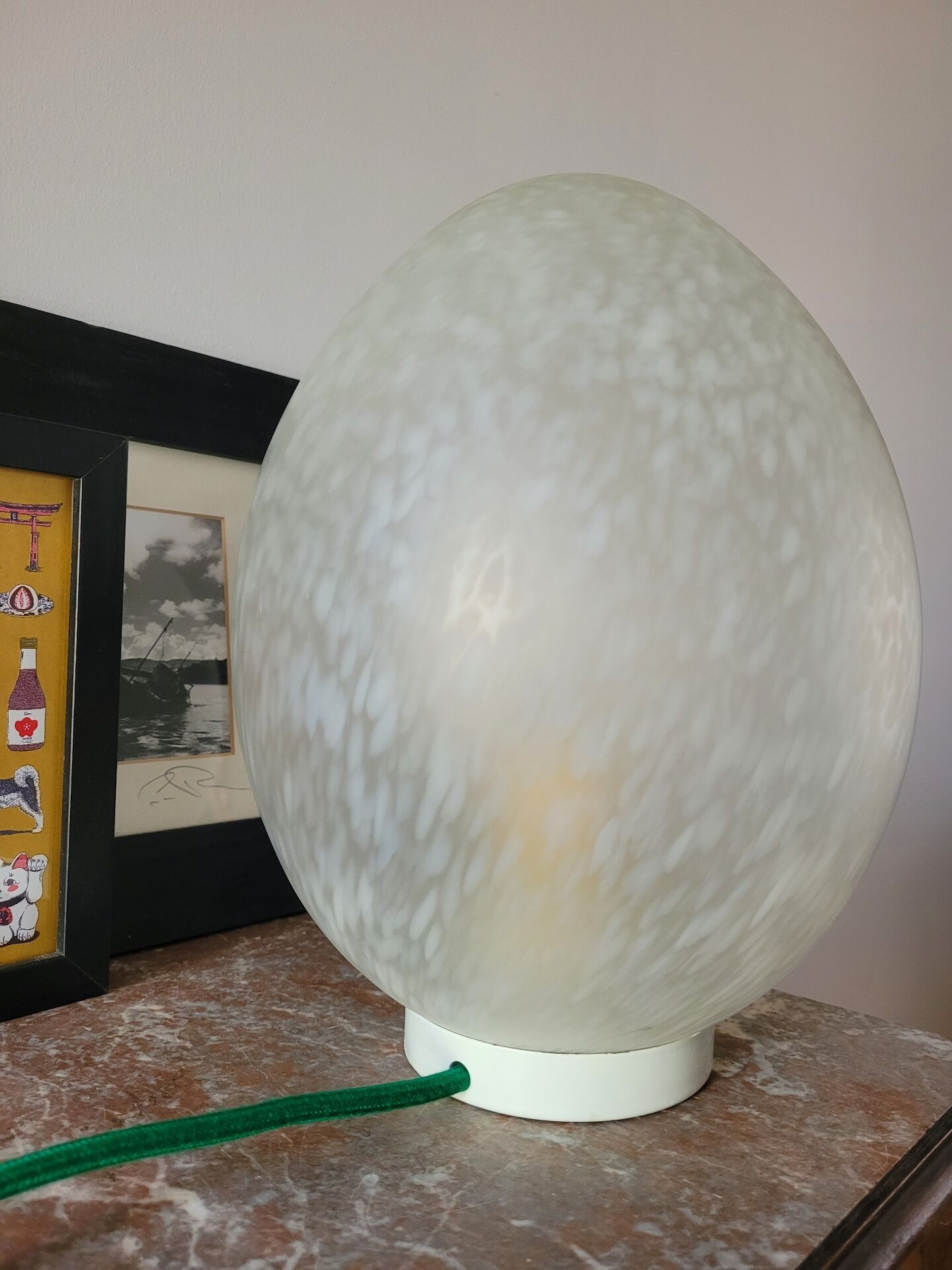 Lampe œuf de la Verrerie de Vianne