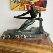 Bronze Sculpture - Georges Gori - The Helmsman - H. 30cm - Base: 15 X 42cm