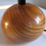 Solid wood ball lamp