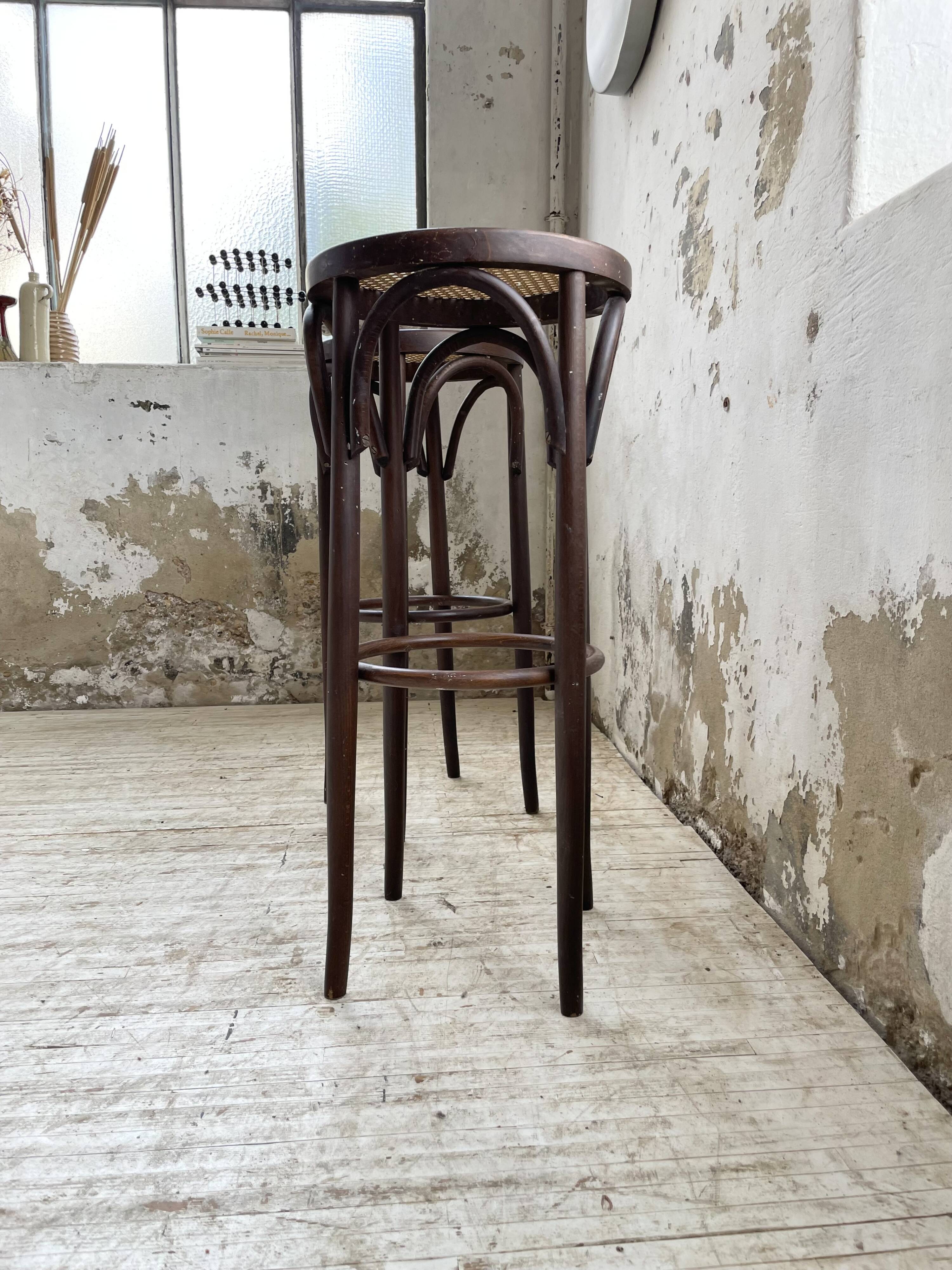High cane bistro stools