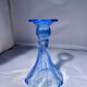 Paire de bougeoirs ou vases Jamestown blue Virginia par Fostori