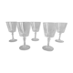 Lot de 5 verres à pied cristal ciselés