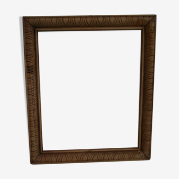 Old frame in natural wood for subject of 28.5 x 34 cm
