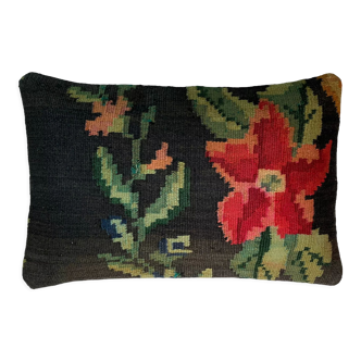 Housse de coussin vintage turque faite à la main, 30 x 50 cm