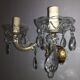 Two sconces 2 glass lights and crystal stamps