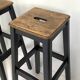 Set of 3 high workshop stools