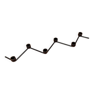 Mid-century Danish minimalist metal candlestick from the 1960s.