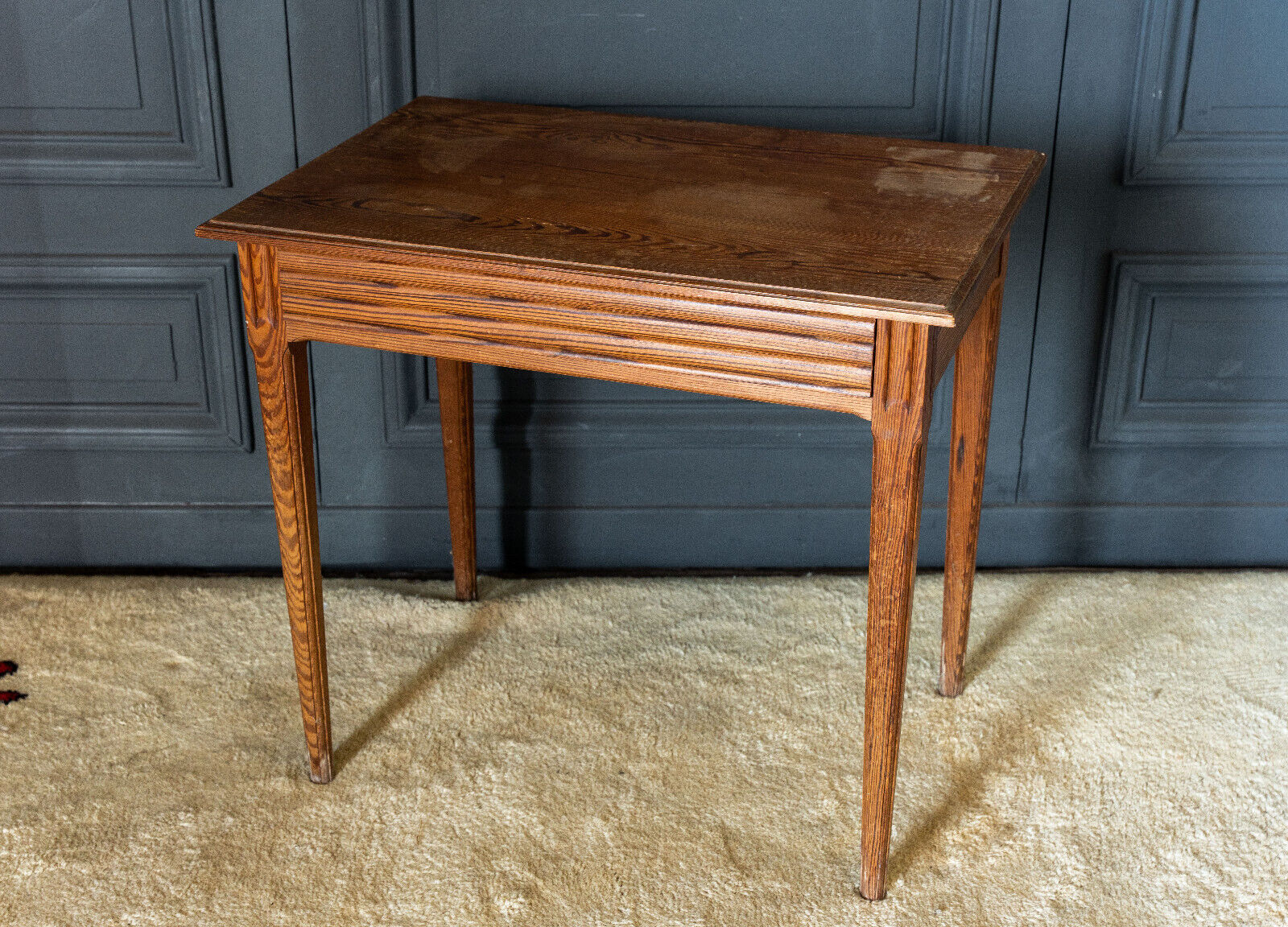 Parisian table pitchpin desk 1 drawer 1900