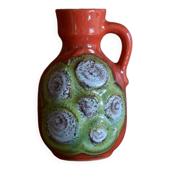 Bay Keramik vase in glazed ceramic - Fat Lava - Model 85 17 - West Germany - 1970s