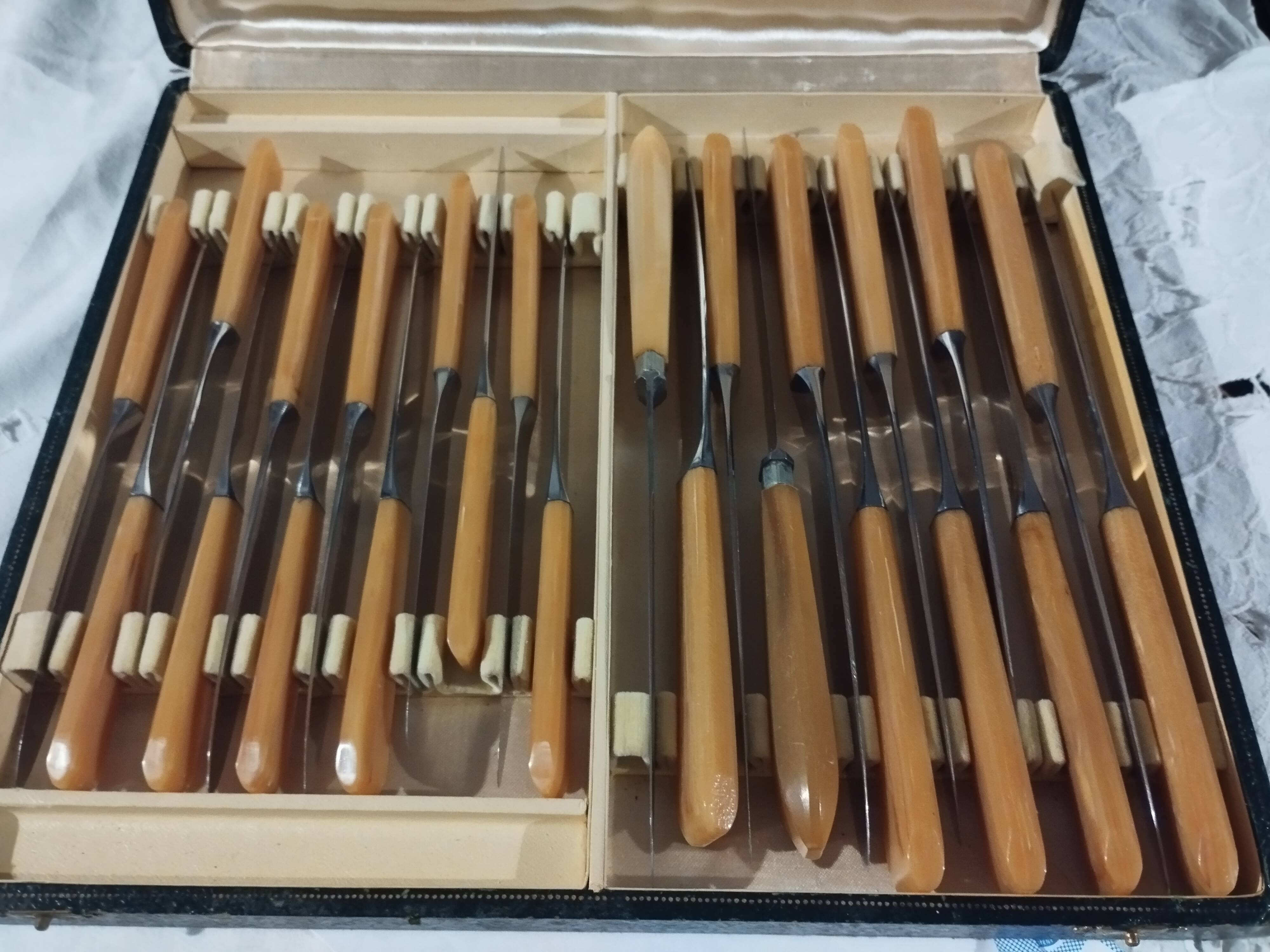 ménagère de couteaux en corne
