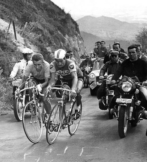 Photography, "Jacques Anquetil and Raymond Poulidor", Tour de France, 1964 / 15 x 20 cm