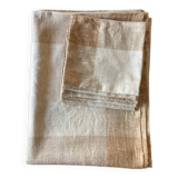 Cotton/linen tablecloth with five napkins dimensions: height -200cm- width -150cm-