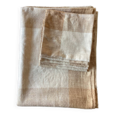 Cotton/linen tablecloth with five napkins dimensions: height -200cm- width -150cm-
