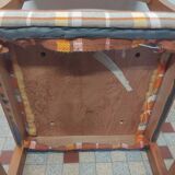 Pair of Vintage Wooden / Orange Fabric Chairs