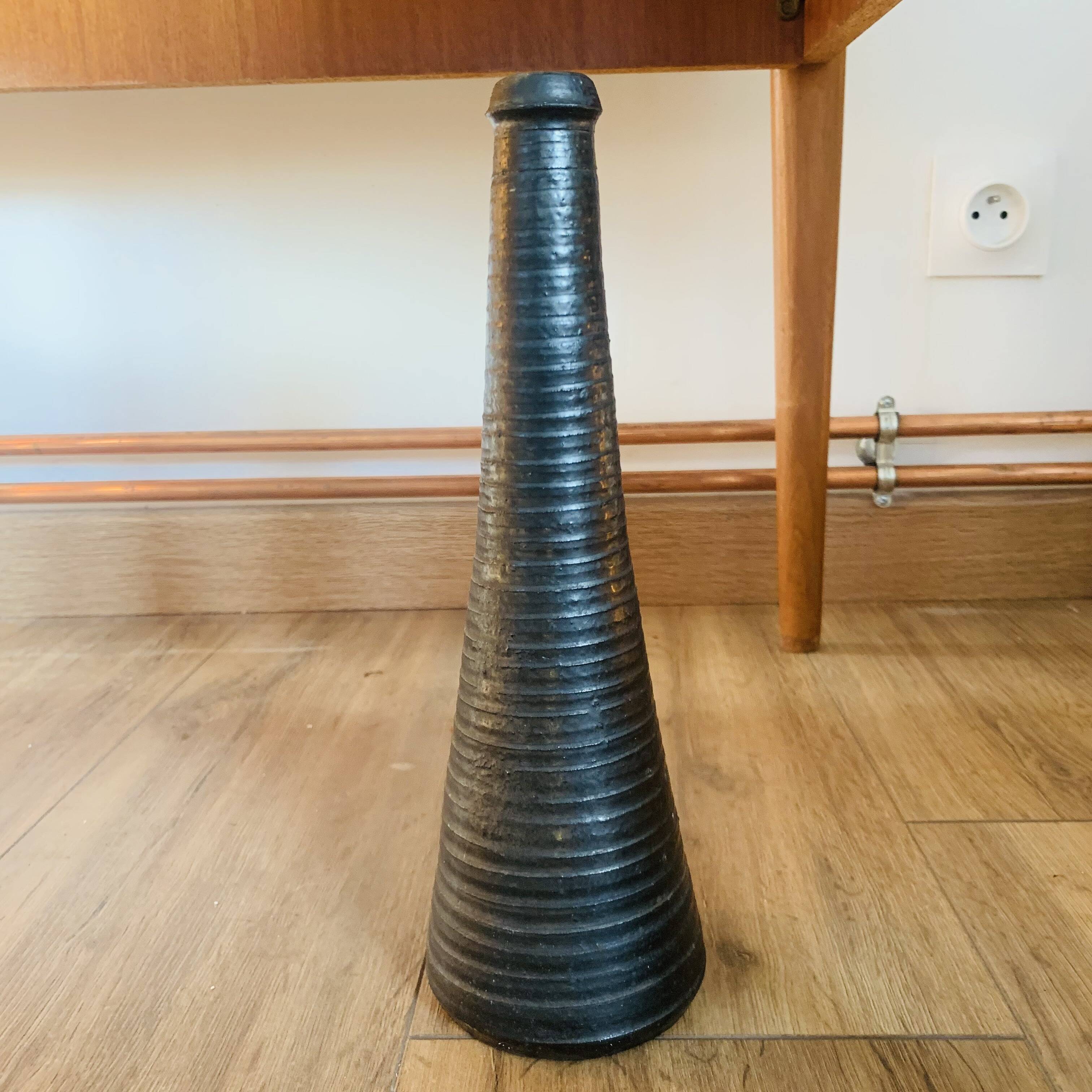 Glazed earthenware vase