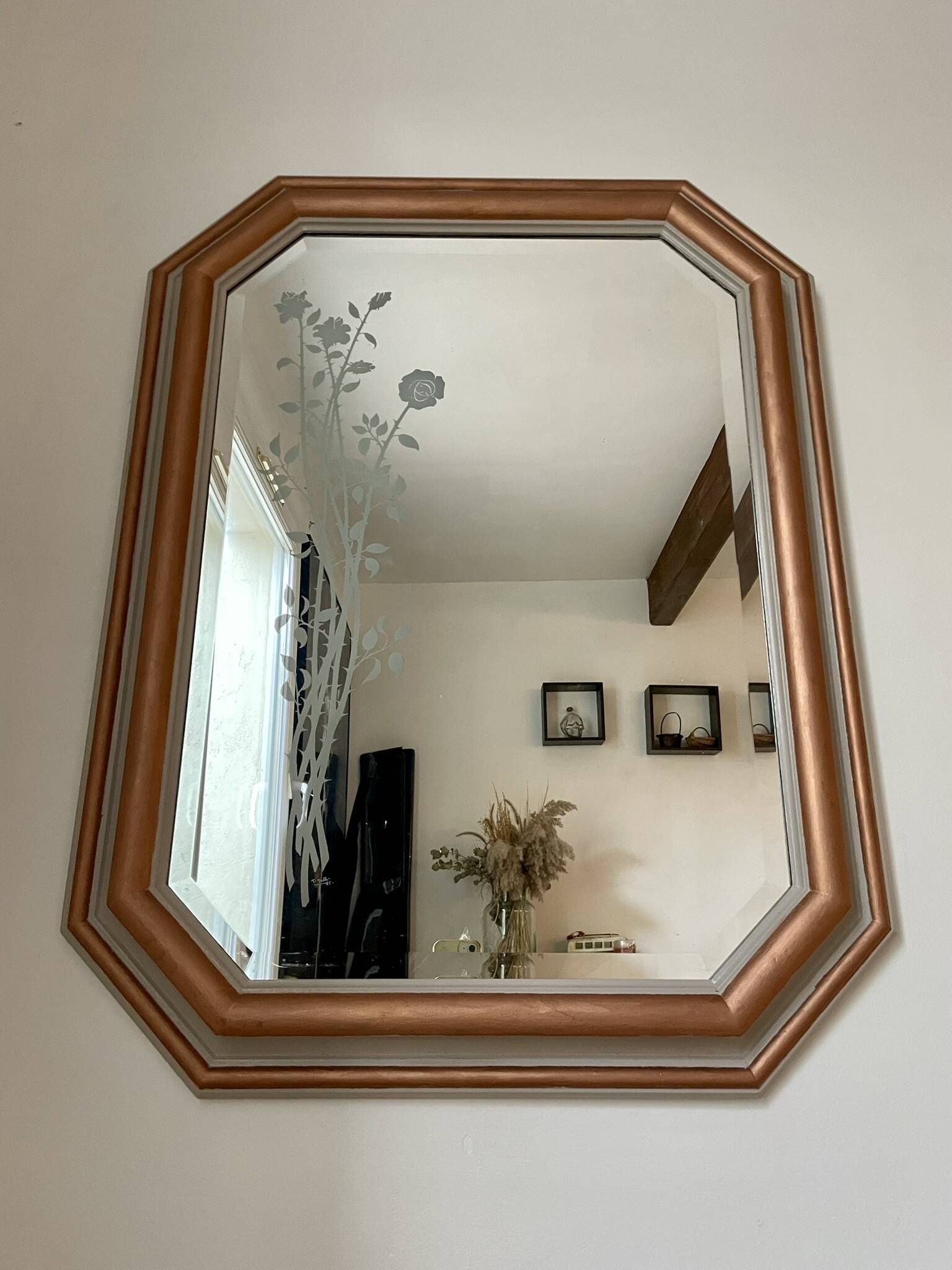 Wooden mirror