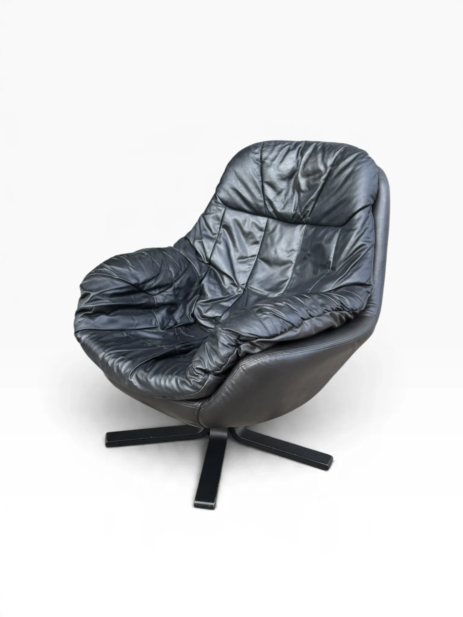 Leather swivel chair