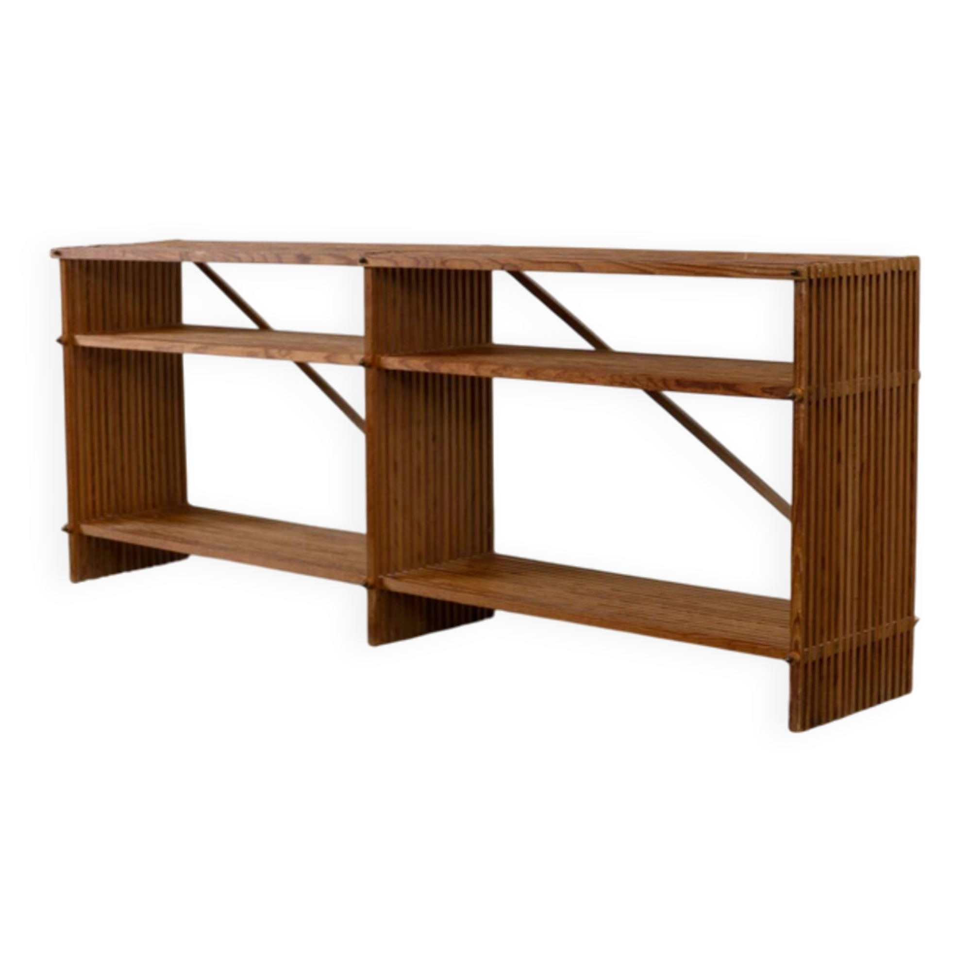 1970's Scandinavian pine open sideboard