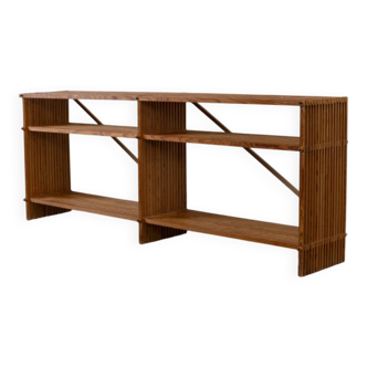 1970's Scandinavian pine open sideboard