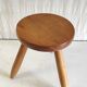 Tripod stool in solid pine - mid 20th century