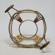 Antique gold metal and cobalt blue glass centerpiece planter