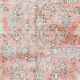 Soft Pink Oversize Vintage Turkish Floral Carpet Rug, 219x313 Cm
