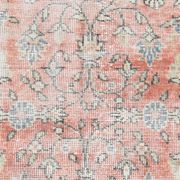 Soft Pink Oversize Vintage Turkish Floral Carpet Rug, 219x313 Cm