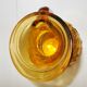 Vintage amber transparent glass decanter