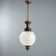 Vintage glass and brass pendant, Italy, 1950s
