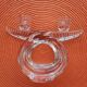Pair of crystal candlesticks from France, Vannes, vintage 60s/70s.