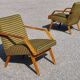 Pair of antique armchair Mier Topolcany green/yellow