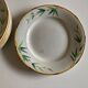 Set of 7 Sarreguemines Bamboo 1880 ironstone plates