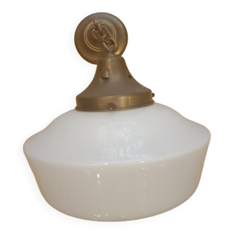 Opaline art deco pendant light