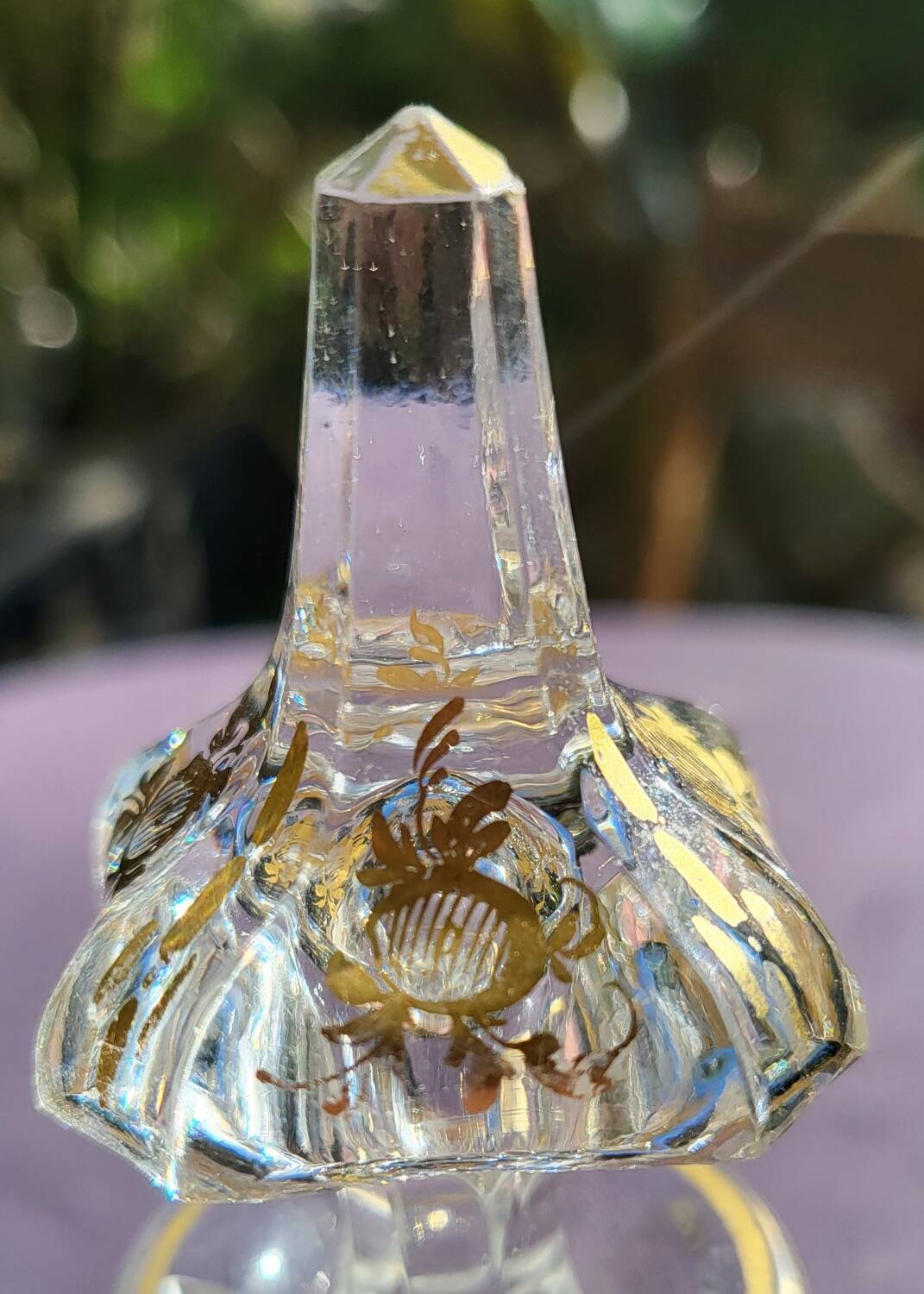 Flacon en cristal orientaliste XIX eme