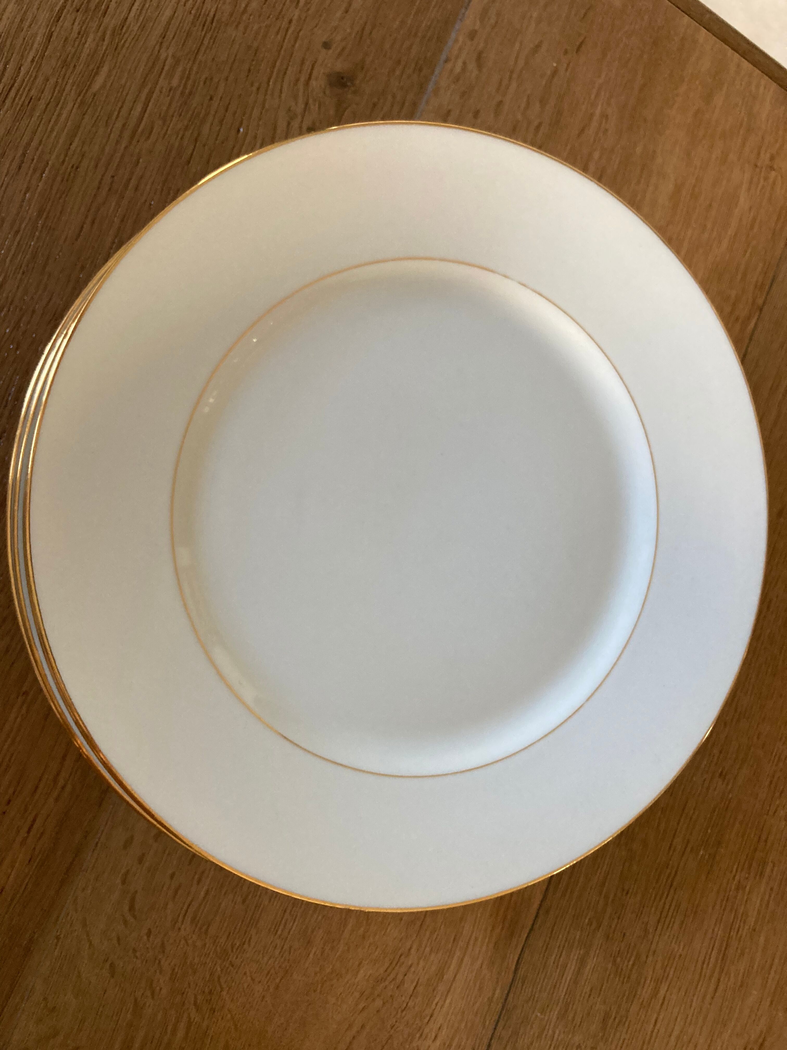 White Limoges plates