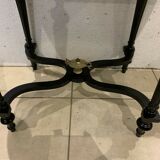 Worker Napoleon III Blackened wood and brass marquetry engraved xiX century