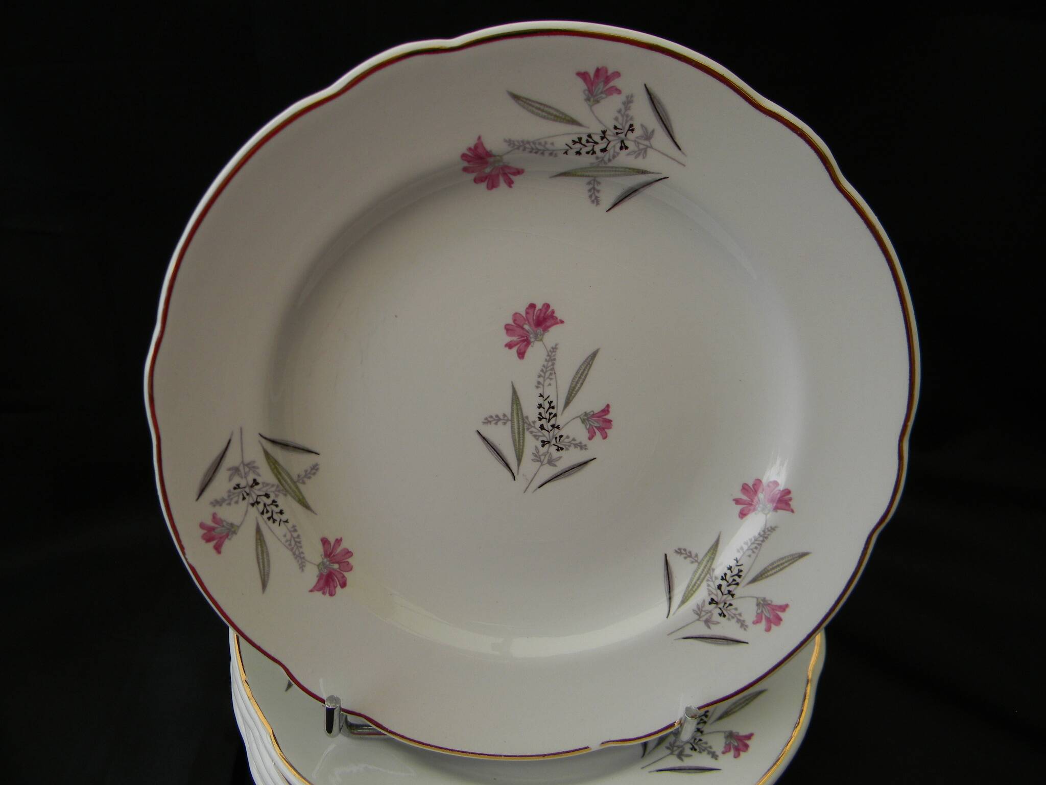 6 dessert plates in earthenware from SARREGUEMINES. DAMPIERRE model.