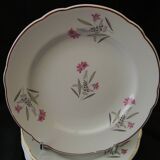 6 dessert plates in earthenware from SARREGUEMINES. DAMPIERRE model.