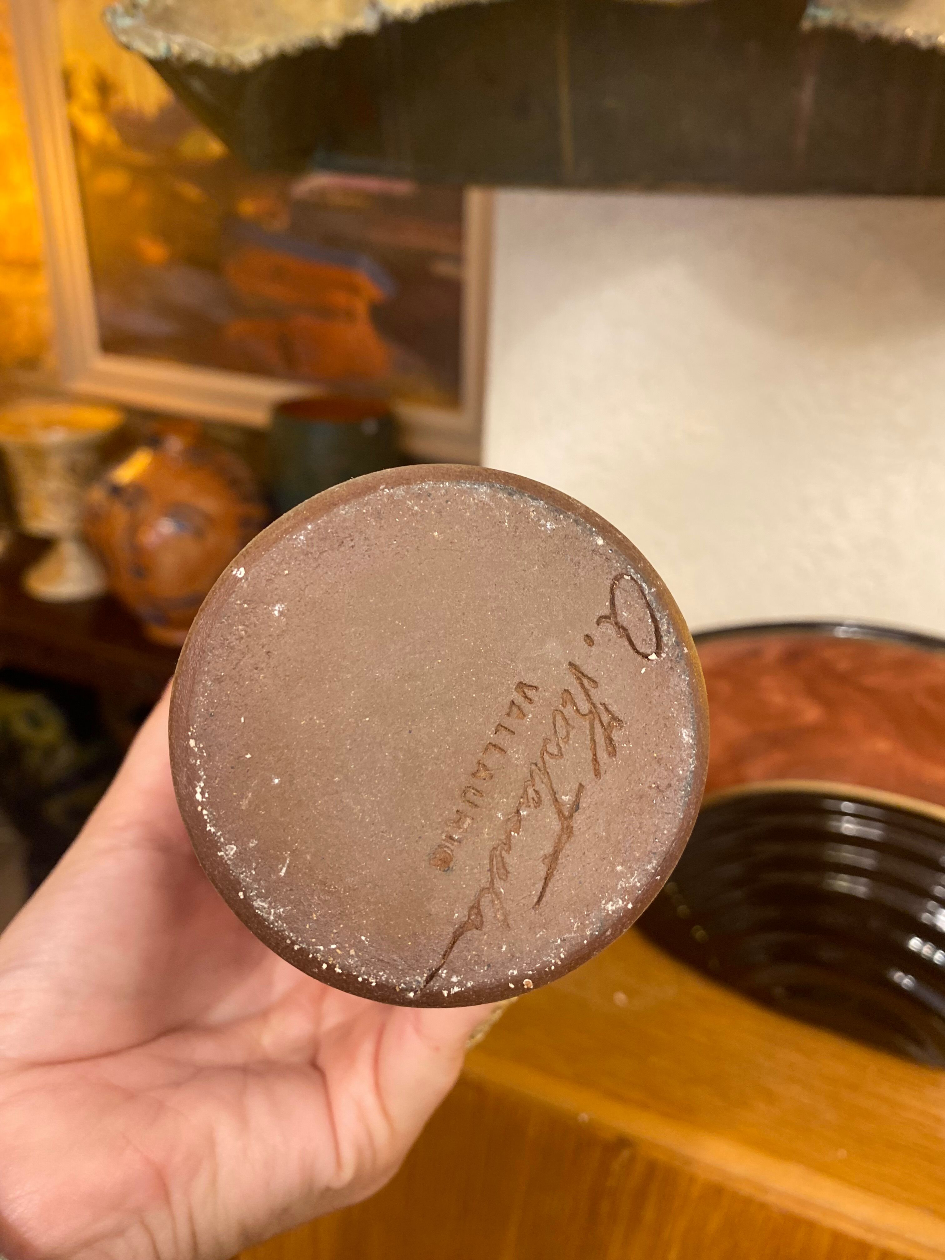 Kostanda Vallauris ceramic tube vase